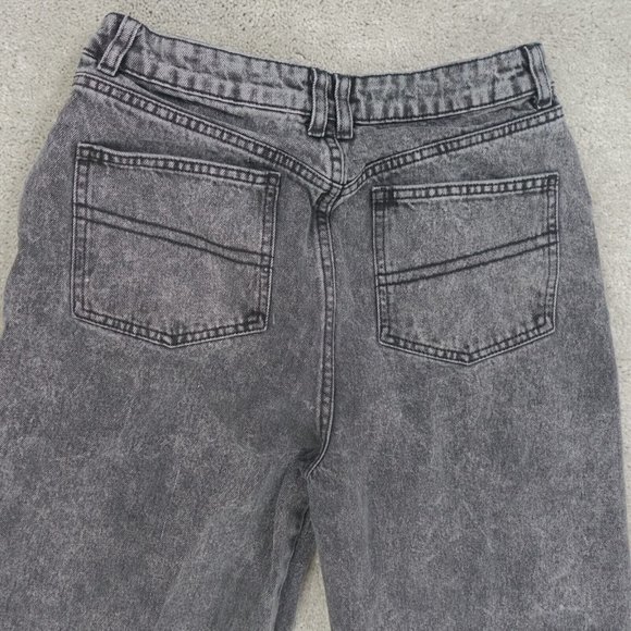 Collusion Jeans Womens 28 Gray Charcoal Wash Wide Leg High Rise Crop Denim - Picture 7 of 11